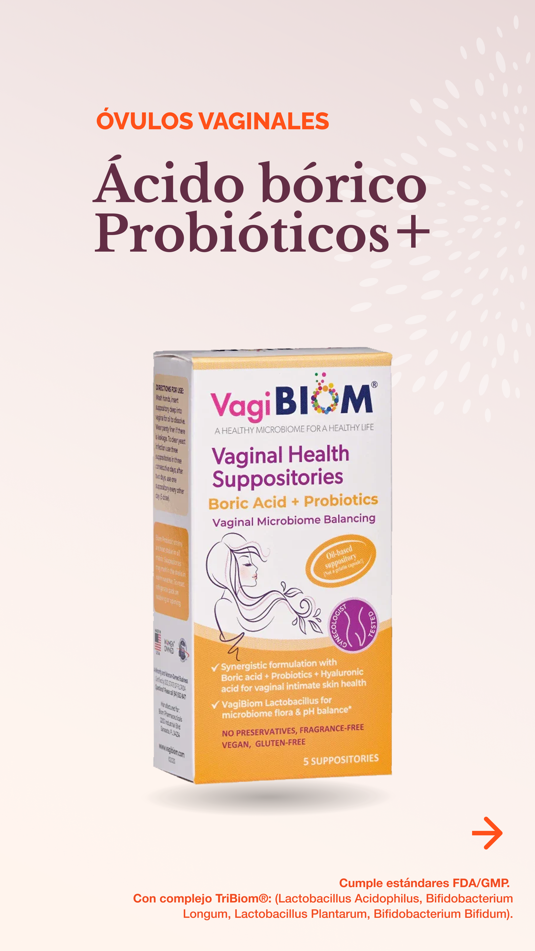 Óvulos - Ácido Bórico + Prebióticos